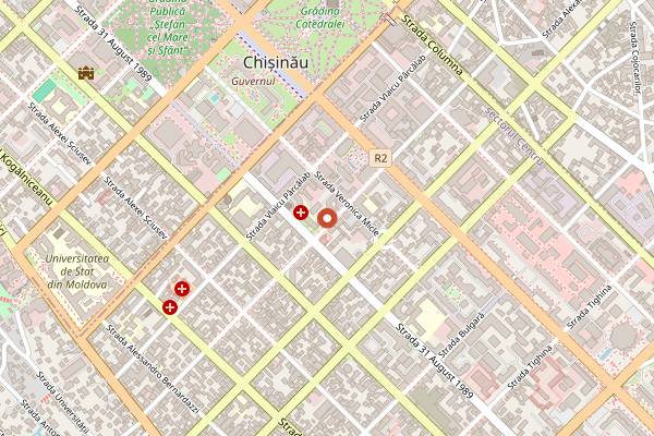 Map showing BIOrganic RAW Café in Chișinău