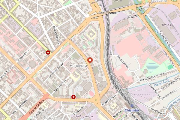 Map showing BERD'S Arome Locale in Chișinău