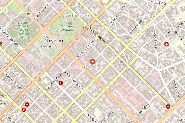 Map showing Chisinau Walking Wine Route in Chișinău
