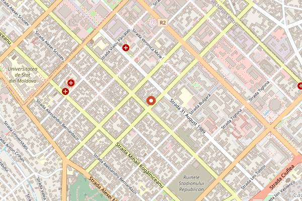Map showing Raccoon Coffee Shop & Roastery in Chișinău