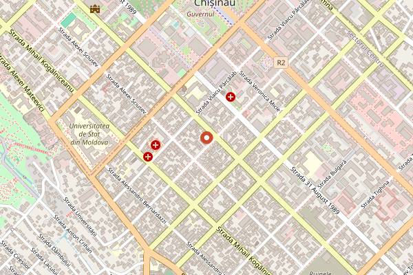 Map showing Brothers' Pub in Chișinău