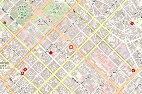 Map showing Andy's Pizza (Ștefan cel Mare 77) in Chișinău