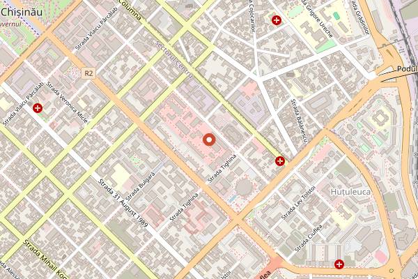 Map showing Piața Centrală street-food stalls in Chișinău