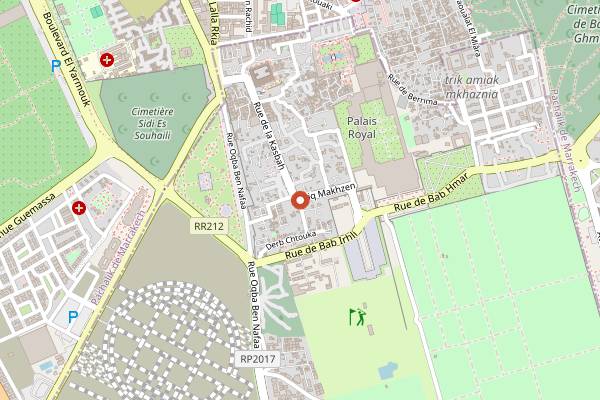 Map showing Cafe Clock in Marrakech