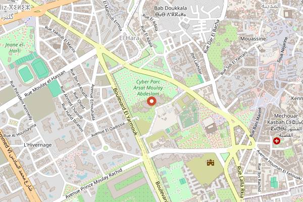 Map showing La Grande Table Marocaine in Marrakech