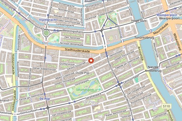 Map showing Bakkerij Kwakman in Amsterdam
