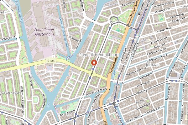 Map showing Fort Negen in Amsterdam
