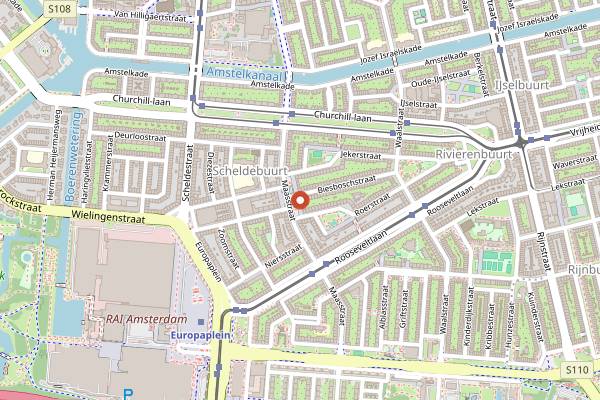 Map showing Patisserie Tout in Amsterdam