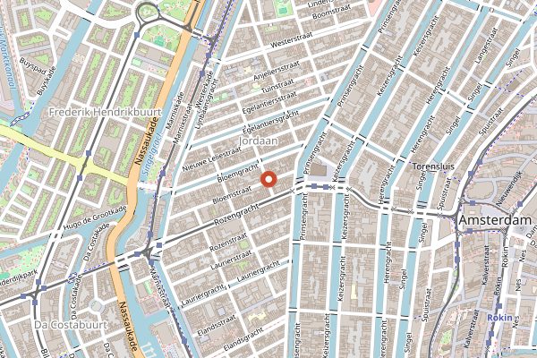 Map showing Café Chris in Amsterdam