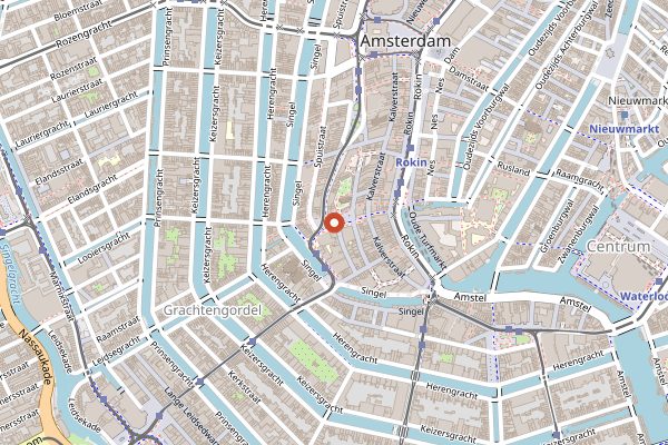 Map showing Café Hoppe in Amsterdam