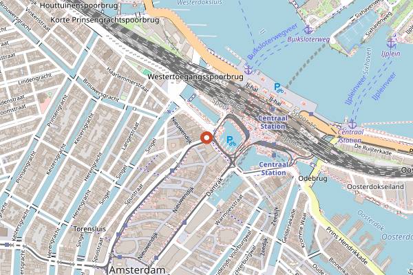 Map showing Café Karpershoek in Amsterdam