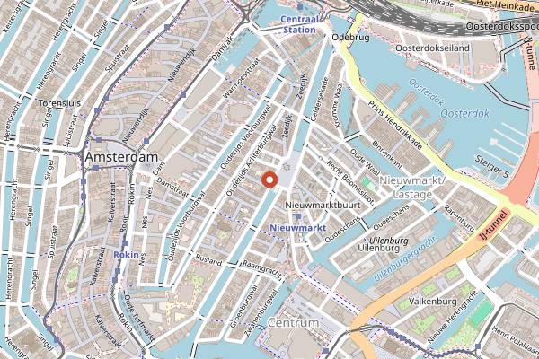 Map showing Café 't Loosje in Amsterdam