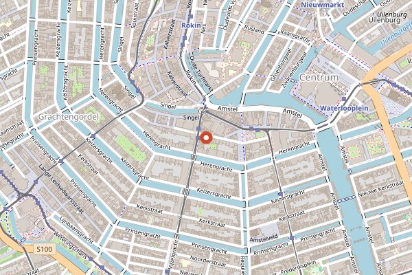 Map showing Door 74 in Amsterdam