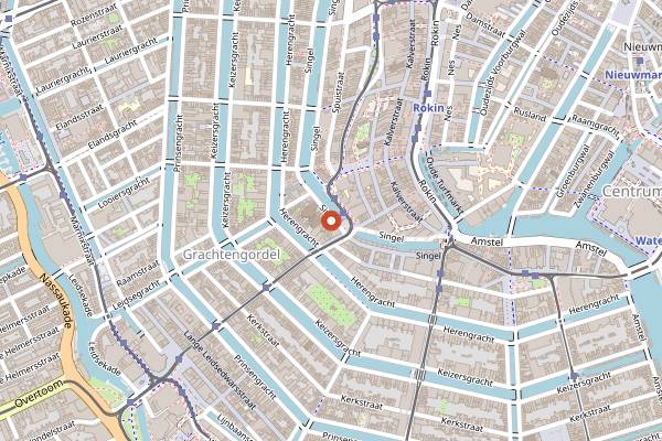 Map showing Flying Dutchmen Cocktails in Amsterdam