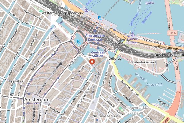 Map showing In 't Aepjen in Amsterdam
