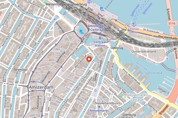 Map showing De Prael in Amsterdam