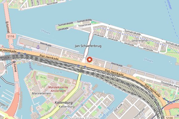 Map showing Two Chefs Brewing in Amsterdam