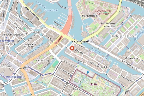 Map showing Bakers and Roasters in Amsterdam