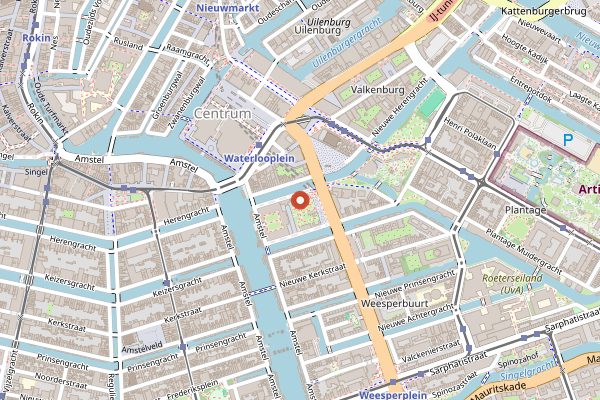 Map showing Dignita Hoftuin in Amsterdam
