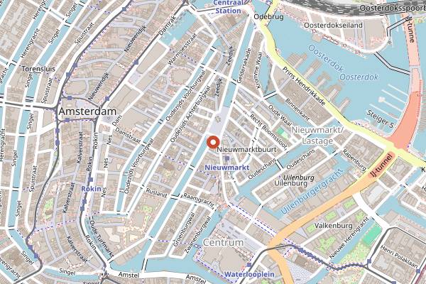 Map showing Cafe Piazza in Amsterdam