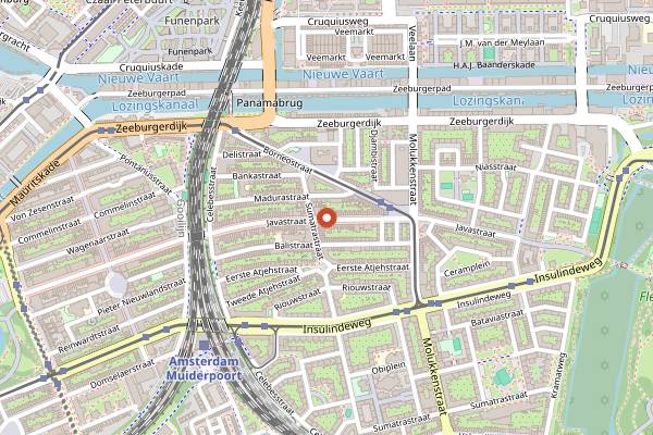 Map showing La Fucina in Amsterdam