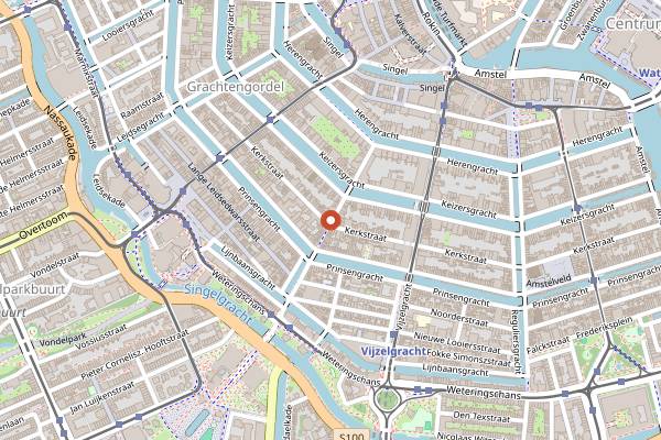 Map showing Lombardo's in Amsterdam