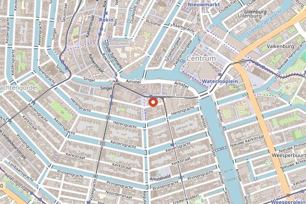 Map showing New York Pizza Rembrandtplein in Amsterdam