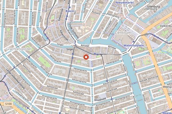 Map showing Van Dobben in Amsterdam