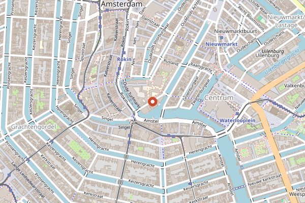Map showing Café de Jaren in Amsterdam