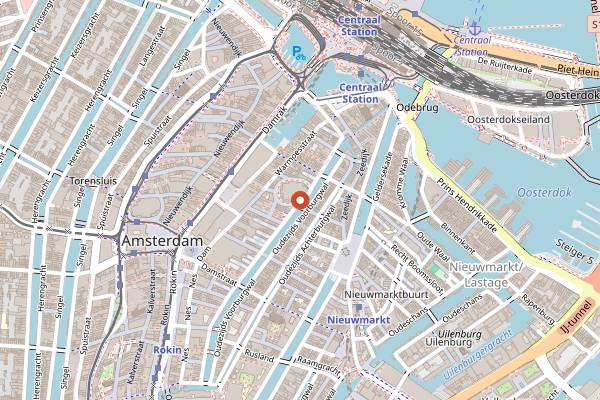 Map showing De Koffieschenkerij in Amsterdam