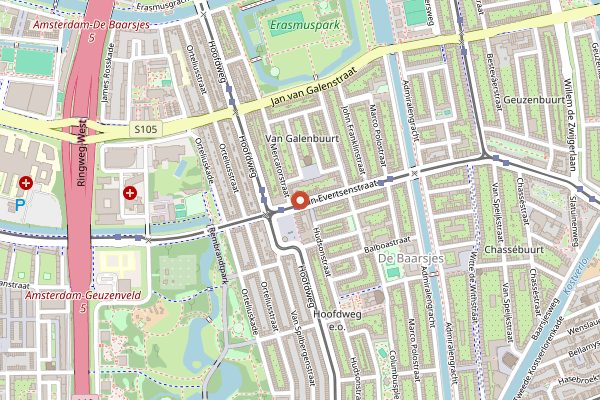 Map showing White Label Coffee in Amsterdam