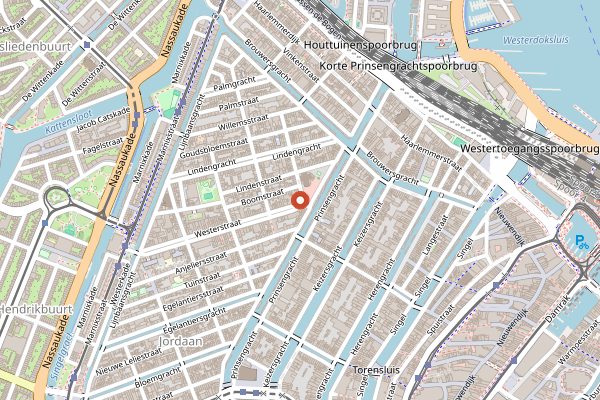 Map showing Winkel 43 in Amsterdam