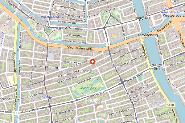 Map showing Badcuyp in Amsterdam