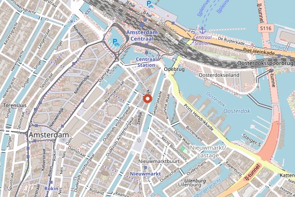 Map showing Peijie Hotpot in Amsterdam
