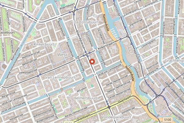 Map showing Restaurant Riaz in Amsterdam