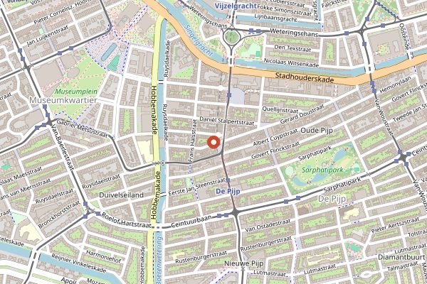 Map showing Spang Makandra Warung in Amsterdam