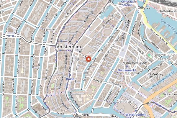 Map showing The Mexican in Amsterdam