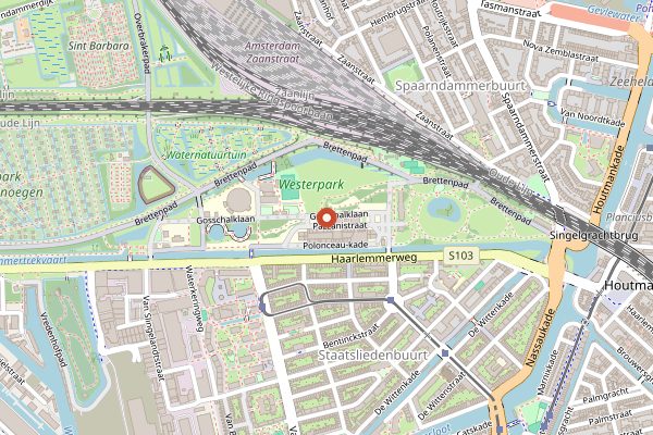 Map showing Espressofabriek in Amsterdam
