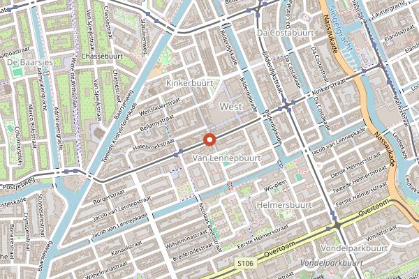 Map showing Five Ways Coffee Roasters in Amsterdam