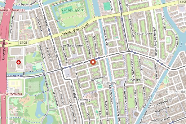 Map showing Friedhats in Amsterdam