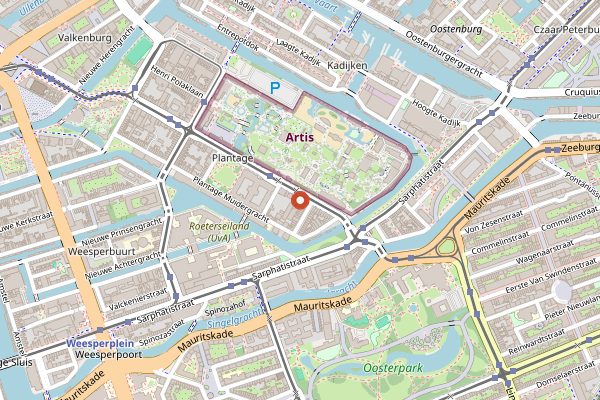 Map showing The Cookery Amsterdam in Amsterdam