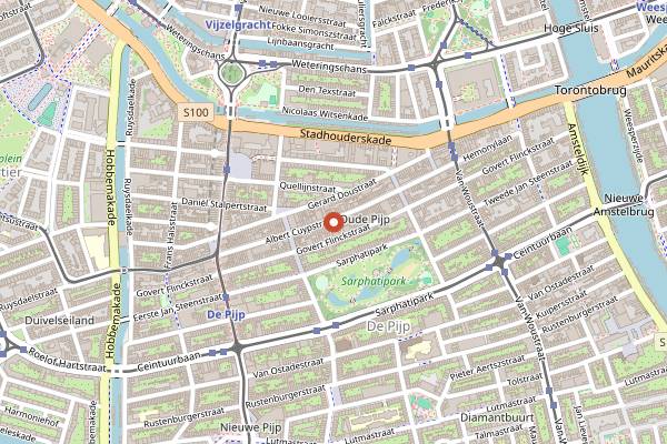 Map showing Cabrón in Amsterdam