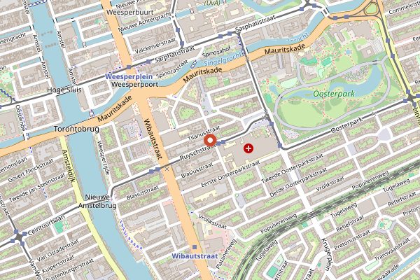 Map showing Hearth in Amsterdam