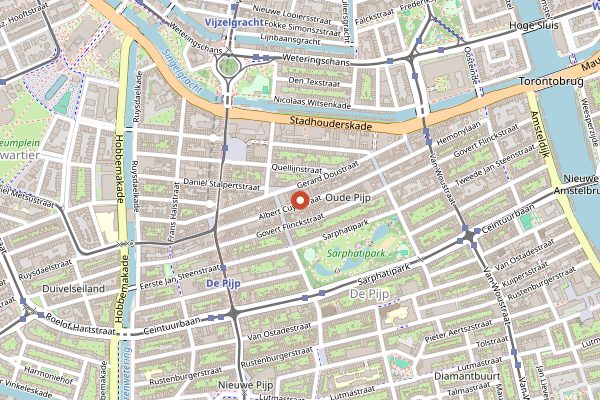 Map showing Shabbat Meals at Chabad Amsterdam in Amsterdam