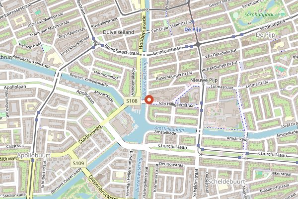Map showing The Fat Dog in Amsterdam