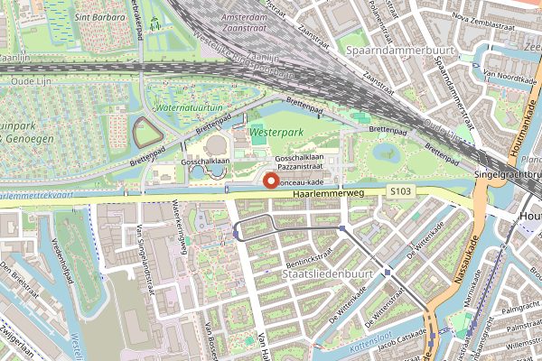 Map showing Rollende Keukens in Amsterdam