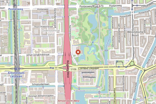 Map showing Bolenius Rembrandtpark in Amsterdam