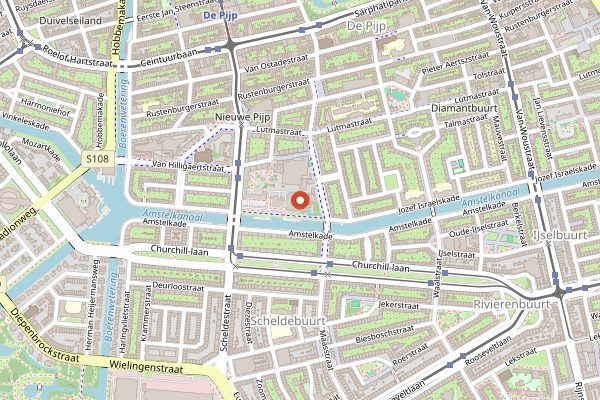 Map showing Ciel Bleu in Amsterdam