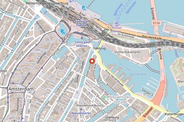 Map showing Restaurant Lastage in Amsterdam