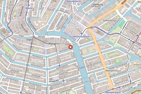 Map showing Restaurant 212 in Amsterdam